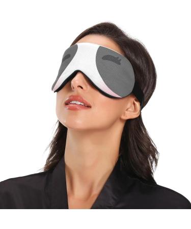Haskirky Light Blocking Eye Mask - Adjustable Unisex Travel & Meditation Mask - Panda Design for Deep Sleep & Comfort - Buy Online on SooperMarket.com