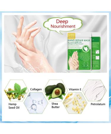 Hand Care Mask - 3 Pairs Moisture Gloves for Anti-Aging & Hydration | Dry Cracked Hands Treatment for Men & Women - International Shipping - Buy Online on SooperMarket.com
