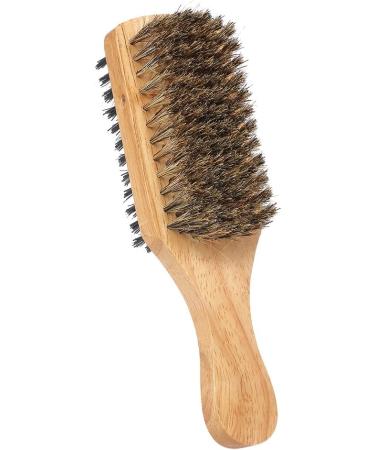 Double-Sided Men's Beard Brush with Solid Wood Handle - Facial Hair and Mustache Grooming Comb - Buy Online on SooperMarket.com