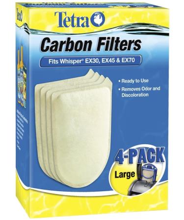 Tetra Carbon Filters, for Aquariums, Fits Whisper EX Filters 4-Count large