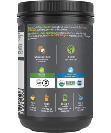 Garden of Life Dr. Formulated Organic MCT powder 0.373 Gram Unflavored. Sustainably Grown Coconuts and no palm oil. Certified Organic Non-GMO Verified Vegan Certified Gluten Free Certified Keto Certified and Paleo Certified. - Buy Online on SooperMarket.com