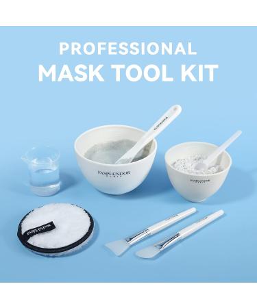 8-in-1 Face Mask Mixing Bowl Set with Silicone Brush - Spa Quality DIY Mask Tool Kit - Buy Online on SooperMarket.com