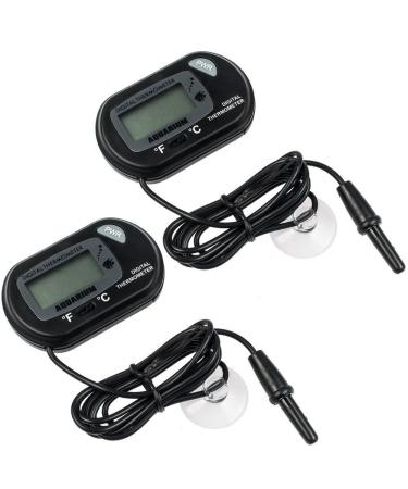 Zacro Pack of 2 LCD Digital Aquarium Thermometer Fish Tank Water Terrarium Temperature