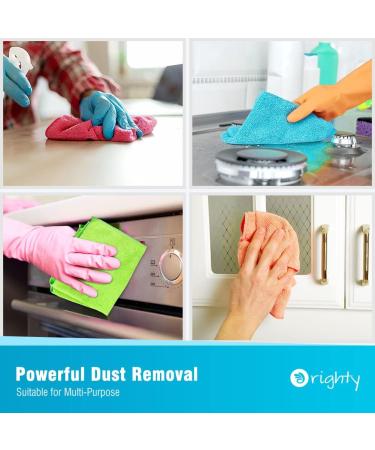 Orighty Microfiber Cleaning Cloths Pack of 12 - Highly Absorbent & Lint Free for House, Kitchen, Car Care - 12x12 inch - Buy Online on SooperMarket.com