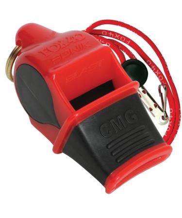 Fox 40 Sonik Blast CMG Whistle with Lanyard Red/Black