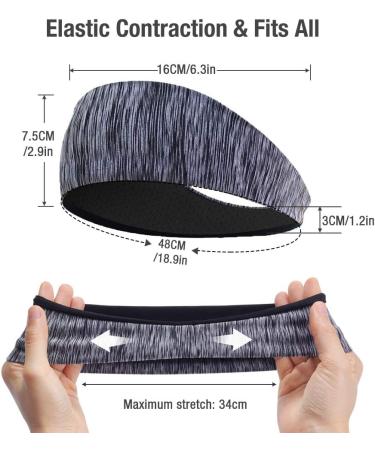 Shop Lattcure Sport Headband 3 Pack - Anti-Slip Perfect for Jogging Running Hiking Bicycle & Motorcycle - International Shipping Available - Buy Online on SooperMarket.com