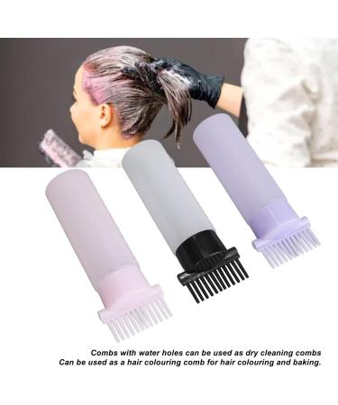 3 Colors Hair Coloring Oiling Bottle Root Comb Squeeze Applicator Bottle Hair Baking Oil Bottle with Graduated Scale for Beauty Salon Hair Dye Coloring Oiling Care - Buy Online on SooperMarket.com