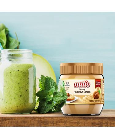 NUTIO Creamy Hazelnut Spread 14oz - 92% More Hazelnut, 37% Less Sugar, Palm Oil Free - Gluten Free, Non-GMO, Eco-Friendly Glass Jar - Perfect for Pancakes & Waffles - 1 Pack - Buy Online on SooperMarket.com