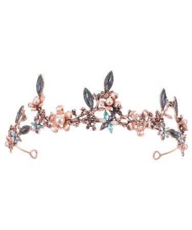 Frcolor Vintage Crown Crystal Rhinestone Baroque Wedding Crown Bridal Tiara Princess Pageant Crown