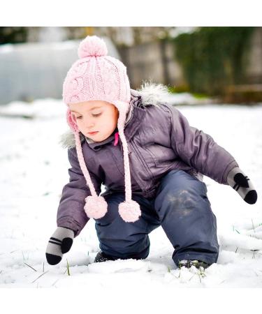 JUPSK Toddler Mittens - Winter Warm Knitted Stripe Gloves for Baby Boys and Girls | 6 Pairs | Ages 1-4 Years - Buy Online on SooperMarket.com