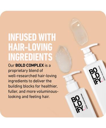 Boldify Shampoo + Conditioner Bundle - Natural Hair Retention & Anti Hair Loss Formula - Volumizing for Fine Hair - Vitamin Enriched for Thicker, Fuller Hair - Cruelty & Sulfate Free - Buy Online on SooperMarket.com