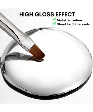 Makartt Painting Gel Nail Polish UV: Silver Chrome Mirror Metallic Effect for Nail Art - Buy Online on SooperMarket.com