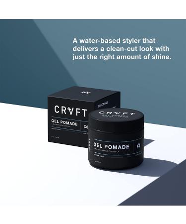 CRVFT Gel Pomade 4oz | High Shine/Medium Hold | Water Based/Water Soluble | Ideal For Short/Medium Thick Hair | Stylist Approved Scent | Men's Styling Product - Buy Online on SooperMarket.com