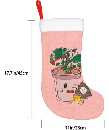 YYHHAOFA Sunflower Seeds and Strawberries Prints Christmas Decorative Stockings : Soft Light and Tactile Suitable for Christmas Holiday Party - Buy Online on SooperMarket.com