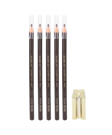 4 in 1 Duckbill Eyebrow Pencil Sharpener Eyebrow Pencil Set Eyebrow Makeup Cosmetic Shaping Tools  Eyebrow Pencil Tattoo Makeup and Microblading Supplies Set for Marking(Brown eyebrow pencil)
