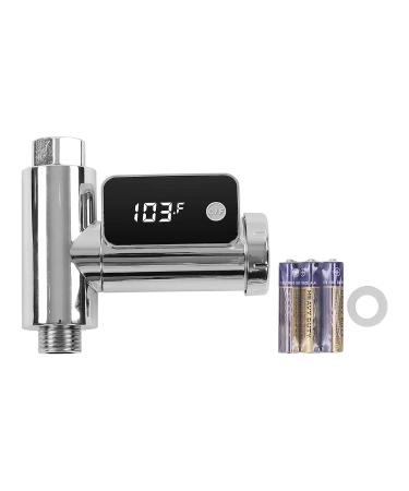 Shower Thermometer G1/2 5-85 C LED Display, Easy Installation - 0.5 C Accuracy, Silver - Buy Online on SooperMarket.com