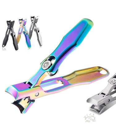 Sherum Nail Clipper Sherum Toe Nail Clipper Cummul Nail Clippe with Catcher Comfort Clip Nail Clipper Satismoon Nail Clipper Portable Ultra Sharp Nail Clippers for Thick Nails (Colorful)