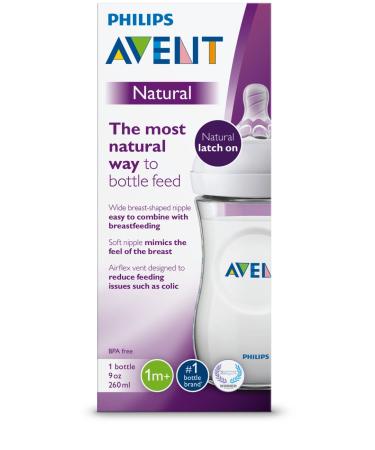 Philips AVENT Natural Baby Bottle Clear 9oz 2pk SCF013/27 | Set of 2 Bottles - 9oz Capacity - Buy Online on SooperMarket.com