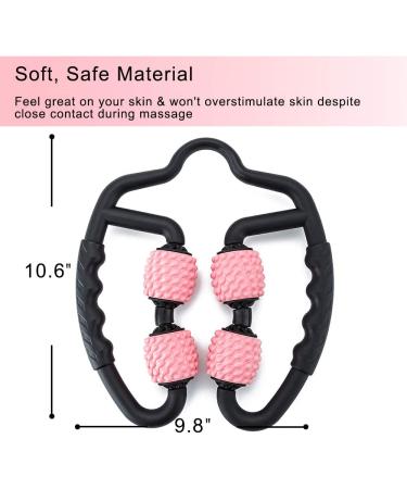 StrongTek Trigger Point Roller Massager for Forearm, Elbow, Hand, Arm, and Leg - Deep Tissue Self Massage for Golfer & Tennis Elbow Treatment - Athlete Muscle Pain Relief - Black + Pink - Buy Online on SooperMarket.com