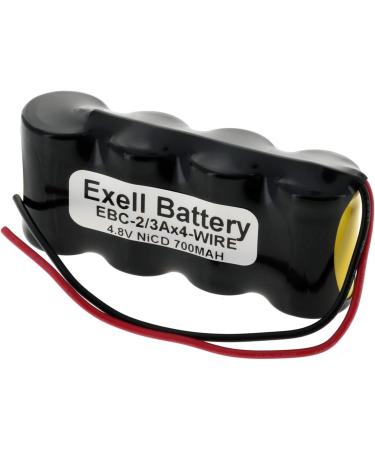 Exell 4.8V 700mAh NiCD Battery with Wire Leads for Emergi-lite 850.0062 - International Shipping Available - Buy Online on SooperMarket.com