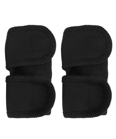 2Pcs Adjustable Dog Cat Leg Brace Elastic Warm Knee Pads for Surgery Wound Support and Stability for Injury Recovery Prevent Licking (Black)