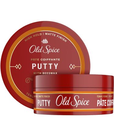 Old Spice Hair Styling Putty for Men, High Hold Matte Finish, 2.22 Oz Each, Twin Pack, NEW Formula New Version
