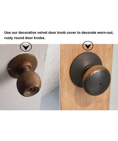 PANSHA Door Knob Cover Grey with Bird Embroidered 2 PCS  Soft Velvet Wall Protector  Decorative Door Handle Cover for Summer Anti Scald and Winter Anti Freeze Hands Gray - Buy Online on SooperMarket.com