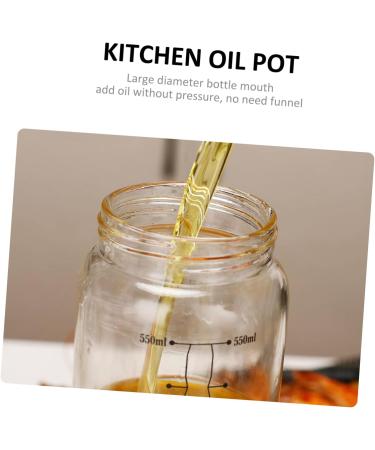 Alipis Automatic Opening and Closing Oiler Glass Oil Pot Glass Dispenser Clear Container Oil Bottle Soy Sauce Bottle Kitchen Oil Pot Soy Sauce Container Stainless Steel Pp Soy Sauce Rack - Buy Online on SooperMarket.com