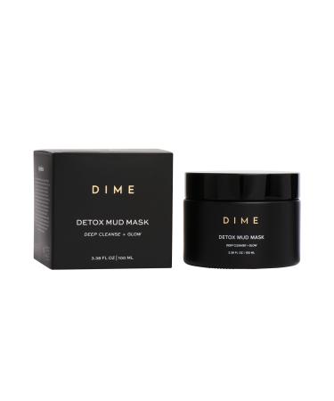 Dime Beauty Detox Mud Mask with Dead Sea Mud Self Care Facial Mask that Nourishes and Brightens Dull Skin 3.38 oz / 100 ml