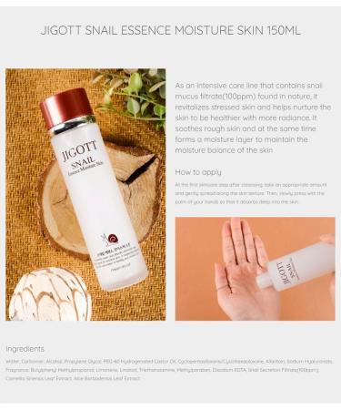 Snail Essence Moisture Skin Care Set - K Beauty Snail Cream Toner & Hydrating Moisturizer - Anti-Aging Formula for Radiant Skin - Buy Online on SooperMarket.com