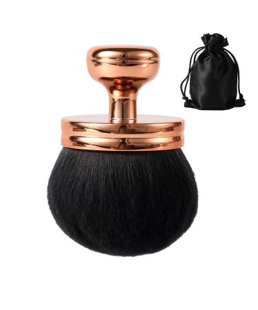 Body Makeup Brush Extra Large Blend & Blur Self Tanning Brush Professional Foundation Tanner Brush Sunscreen Tan Brush Applicator Oval Face Makeup Brush with Drawstring Bag for Face &Body (Rose Gold)
