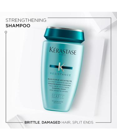 KERASTASE Resistance Force Architecte Shampoo | Pro-Keratine Repair Formula | 8.5 Fl Oz - For Weak & Damaged Hair - Buy Online on SooperMarket.com