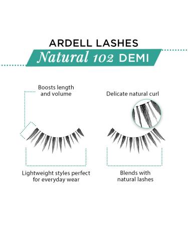 Ardell Natural Lashes False Eyelashes 102 Black Demi - 4 Pack - Buy Online on SooperMarket.com