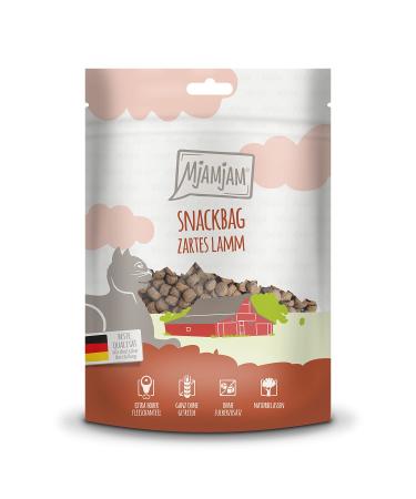 Mjamjam - Premium Katzensnack - Snackbag - delicate lamb 1 Pack (1 x 125 g) natural lamps without synthetic preservatives lamb 125 g (1 Pack)