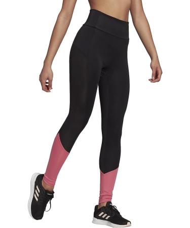 adidas Women's Big Logo Sport Tights - Small - Black/Rose Tone/White - Buy Online on SooperMarket.com