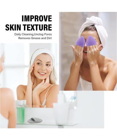 20 Pcs Reusable Facial Exfoliating Sponges for Deep Cleansing - Teardrop Shape Puff Style Exfoliating Pads for Removing Blackheads and Makeup | Women's Skin Care Solution - Buy Online on SooperMarket.com