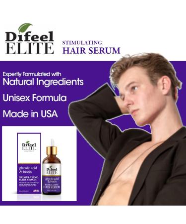 Buy Difeel Elite Glycolic Acid & Biotin Hair Growth Serum - 2 oz. Stimulating Formula for Stronger Hair & Deep Scalp Exfoliation | International Shipping Available - Buy Online on SooperMarket.com