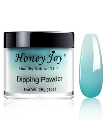 28g/Box Sky Blue and White Temperature Color Change Dip Powder Nails Dipping Nails Long-lasting Nails No UV Light Needed  (W-No.12)