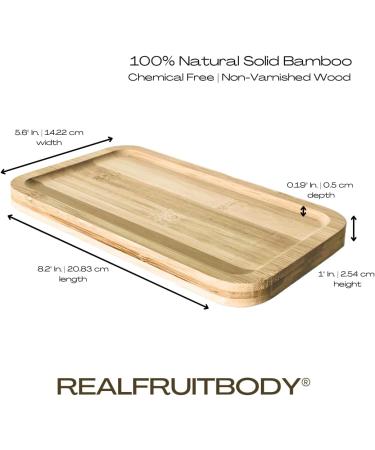Customizable Bamboo Tray | 100% Natural Solid Bamboo | Laser Engraving for Names Logos & Special Occasions - International Shipping - Buy Online on SooperMarket.com