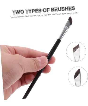 Mikinona 3pcs Set Eyeliner Brush Under Eye Concealer Brush Eyeliner Applicator Tool Angled Makeup Brush Wood - Buy Online on SooperMarket.com