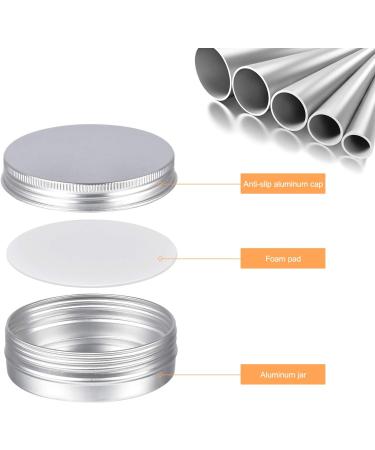 Sopito Aluminum Tins - 24 Pack 60ml Empty Round Tins for Lip Balm Cosmetics Mini Candles & Crafts - Buy Online on SooperMarket.com