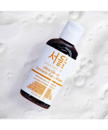 Korean Turmeric Sensitive Skin Face Wash 4oz | K Beauty Cleanser for Dry Skin | Gentle Facewash for Glowing Skin - Buy Online on SooperMarket.com