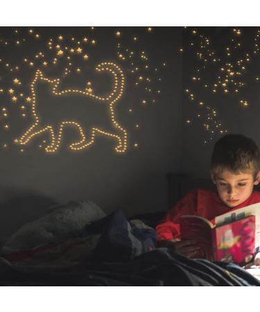 Glow in The Dark Stars Decals 633 Pcs | Luminous Dot 3D Starry Stickers for Ceiling or Wall | Kids Bedroom Decor in Orange - Buy Online on SooperMarket.com