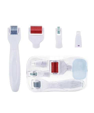 Derma Roller Set INCELLICE Dermaroller 5 IN 1 Kit Microneedle Roller for Face Scalp Derma Roller Professional Microneedling Roller for Hair Beard Facial Care Home Use