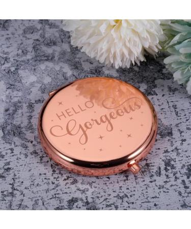 AMBREGRISSUN Rose Gold Makeup Compact Mirror - Perfect Graduation Gift for Women, Sisters, Daughter, Friends - Funny Birthday, Valentine's Day, Christmas Stocking Stuffer - Buy Online on SooperMarket.com