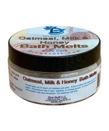 Oatmeal Milk and Honey Skin Softening Slow Melt Bath Melts With Cocoa Butter and Shea Butter Diva Stuff