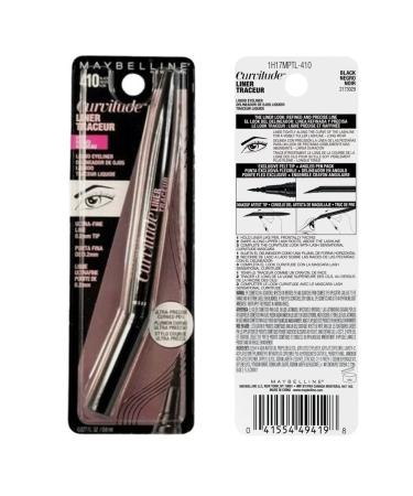 Maybelline New York Curvitude Liquid Eyeliner Black 410 - Pack of 2 | Long-Lasting Formula - Buy Online on SooperMarket.com
