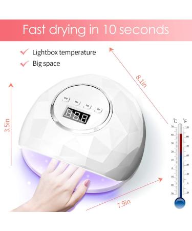 Janolia 86W UV LED Nail Dryer Lamp - Professional Gel Nail & Toenail Lamp with Sensor & LCD Display - 4 Timer Settings for Perfect Nail Design - Buy Online on SooperMarket.com