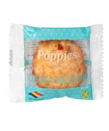 Poppies Belgian Coconut Macaroon, Plain, Non GMO - Gluten Free, Kosher, 40 Pack
