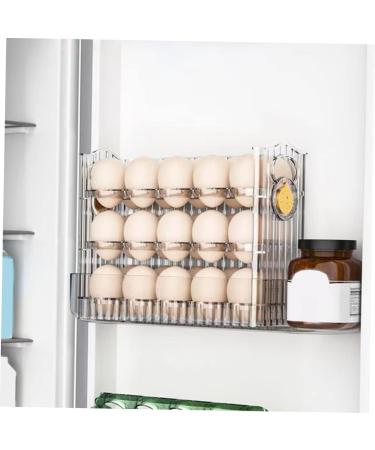 KOMBIUDA Refrigerator Egg Rack Egg Storage Box Plastic Serving Tray Vanity Organizers and Storage Egg Container for Refrigerator Transparent 26X20X10CM - Buy Online on SooperMarket.com